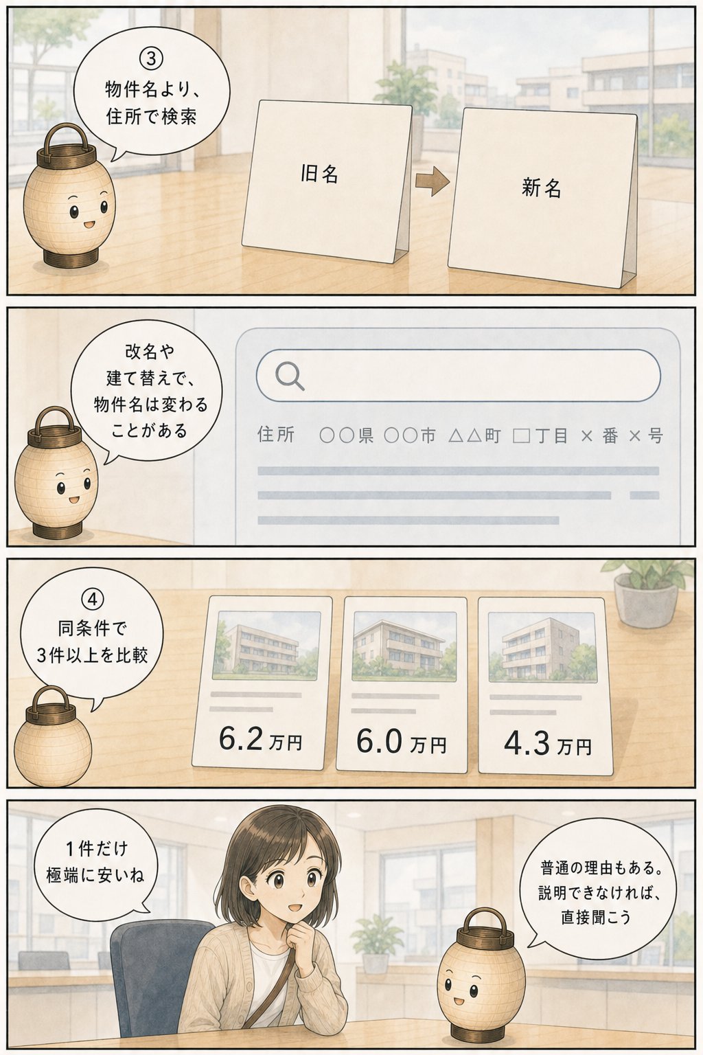 事故物件の調べ方 — 内見前に無料でできる確認5つ まんが解説 5ページ目