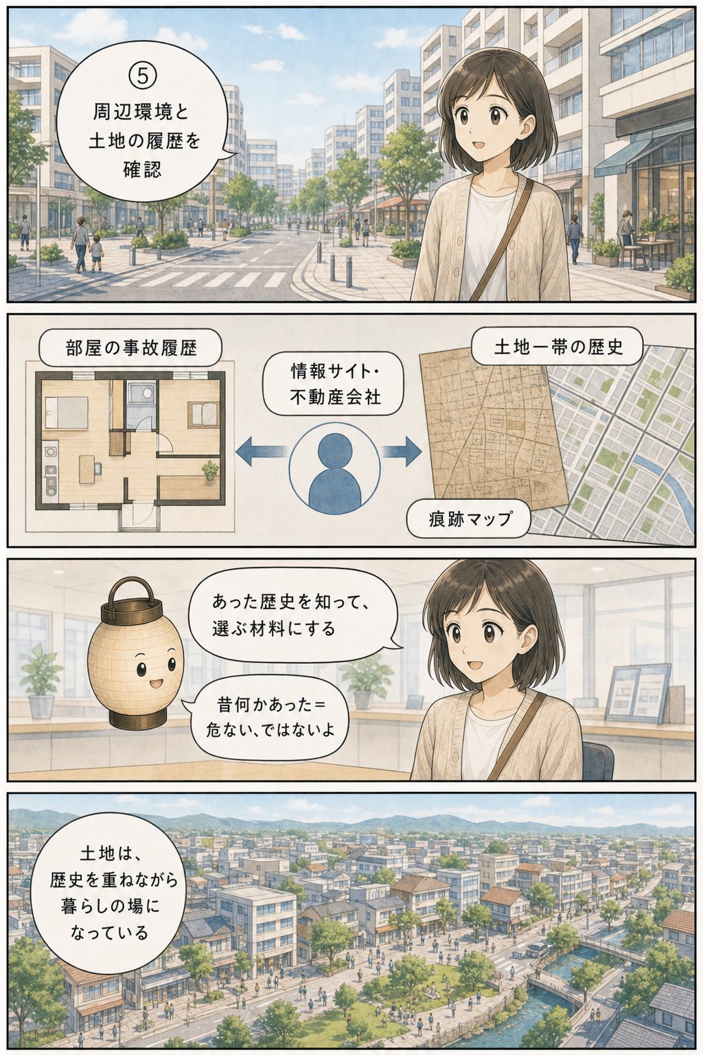 事故物件の調べ方 — 内見前に無料でできる確認5つ まんが解説 6ページ目