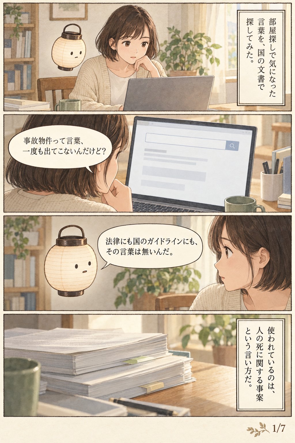 事故物件とは何か — 告知義務の範囲と対象外をガイドラインで読む まんが解説 1ページ目