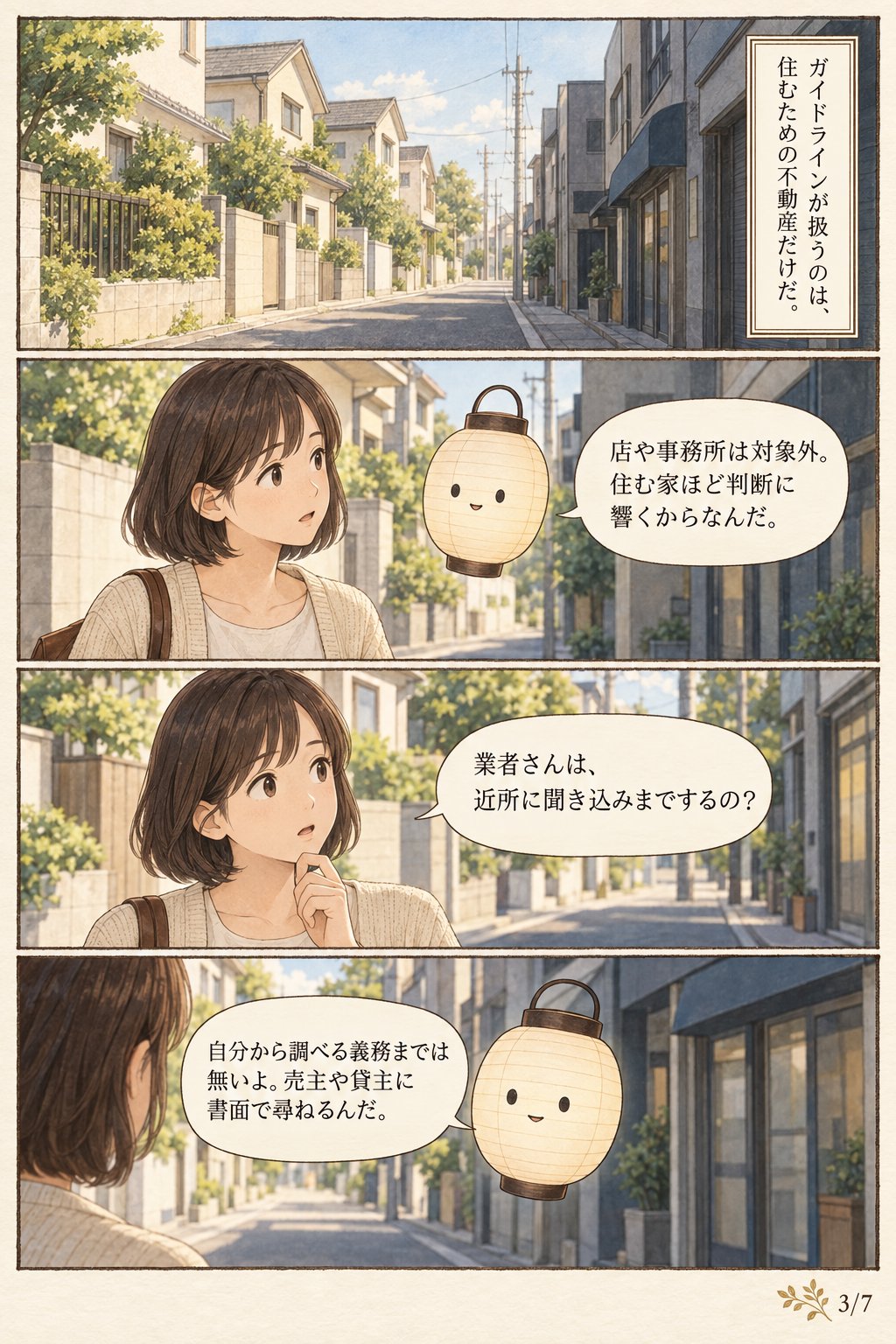 事故物件とは何か — 告知義務の範囲と対象外をガイドラインで読む まんが解説 3ページ目