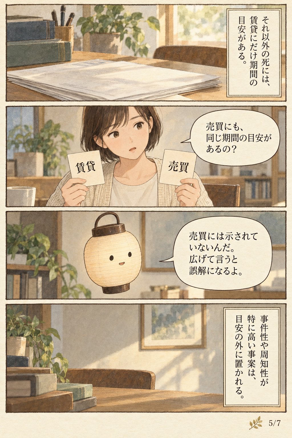 事故物件とは何か — 告知義務の範囲と対象外をガイドラインで読む まんが解説 5ページ目