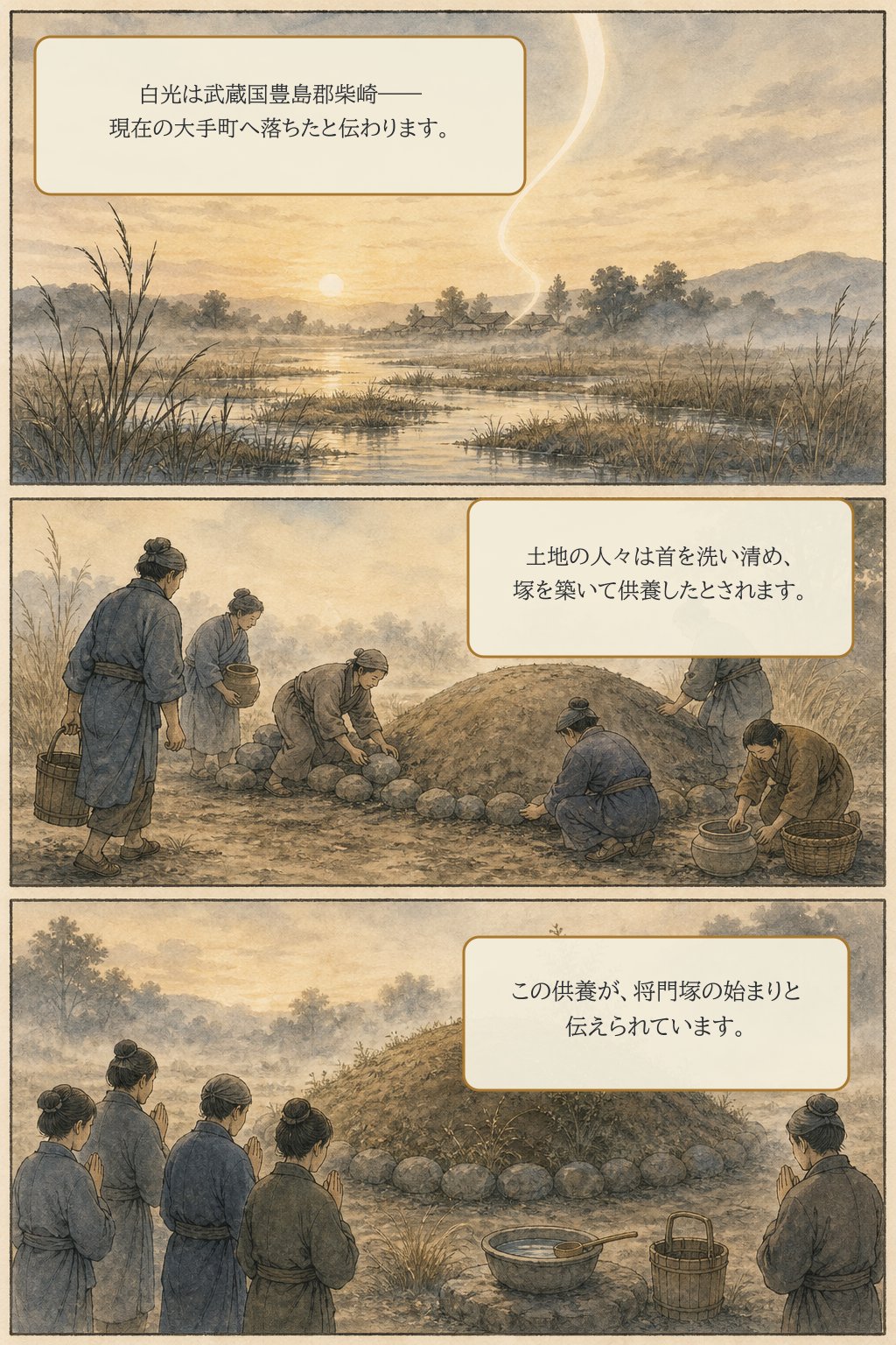 首塚は、なぜ大手町に残っているのか — 平将門の首塚 まんが解説 3ページ目
