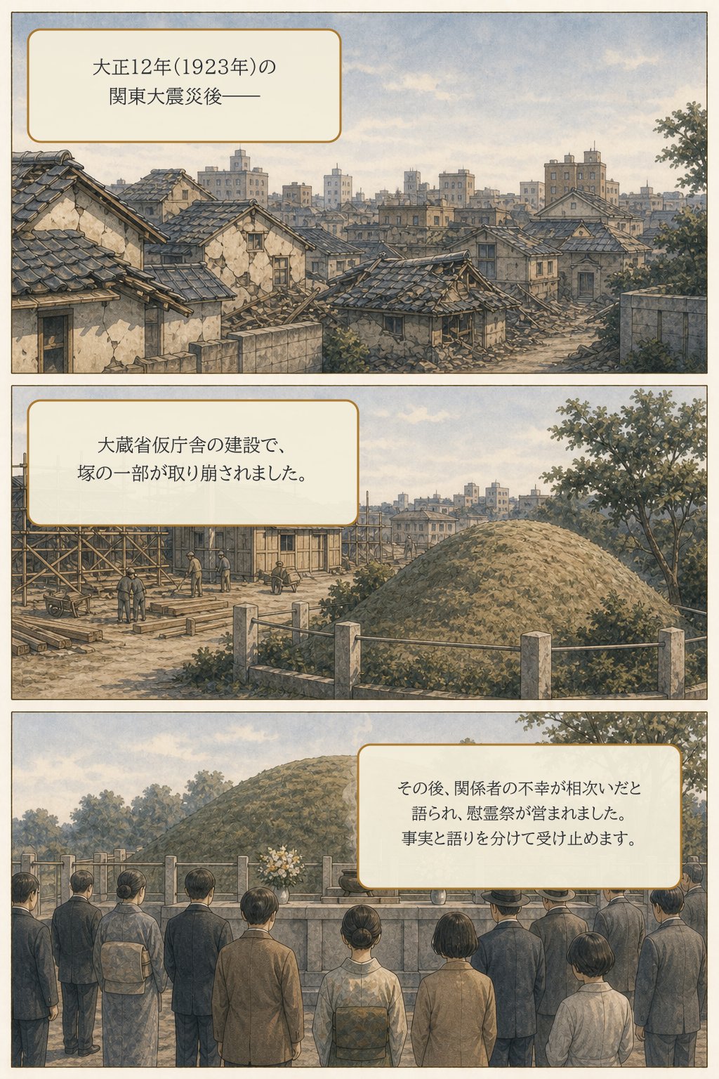 首塚は、なぜ大手町に残っているのか — 平将門の首塚 まんが解説 5ページ目