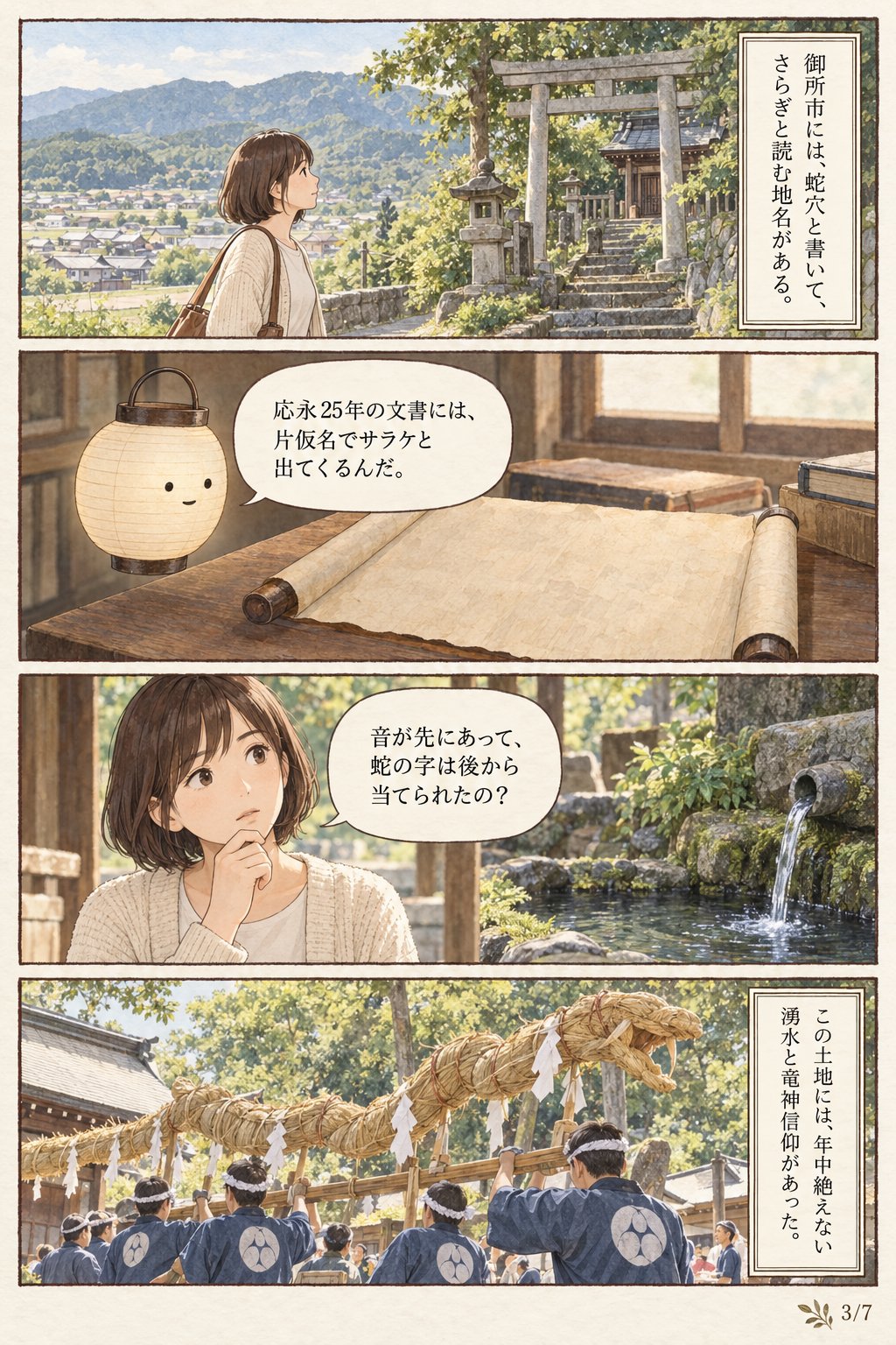 奈良の怖い地名の由来 — 京終・蛇穴・地獄谷は何の記録か まんが解説 3ページ目