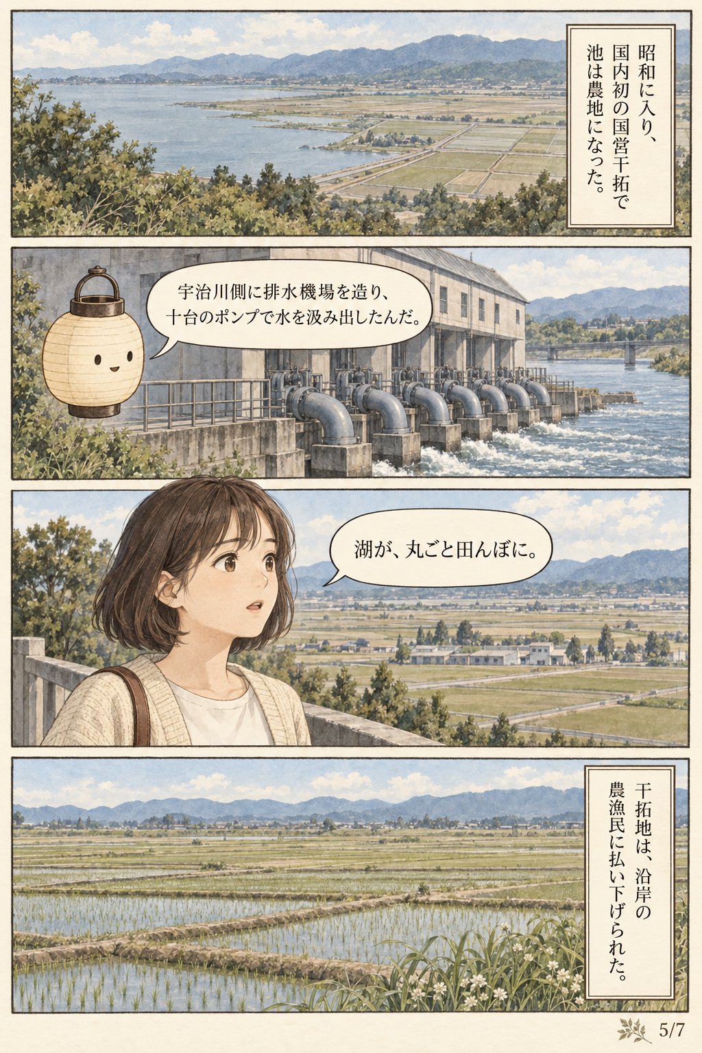 巨椋池はどこにあった?いつまであり、なぜ消えたのか — 京都南部の消えた湖を地図で探す まんが解説 5ページ目