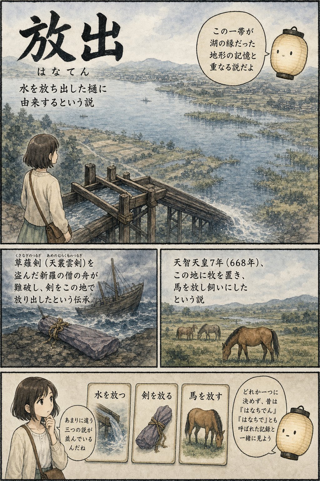 大阪の難読地名の由来 — 喜連瓜破・放出・杭全は何の痕跡か まんが解説 3ページ目
