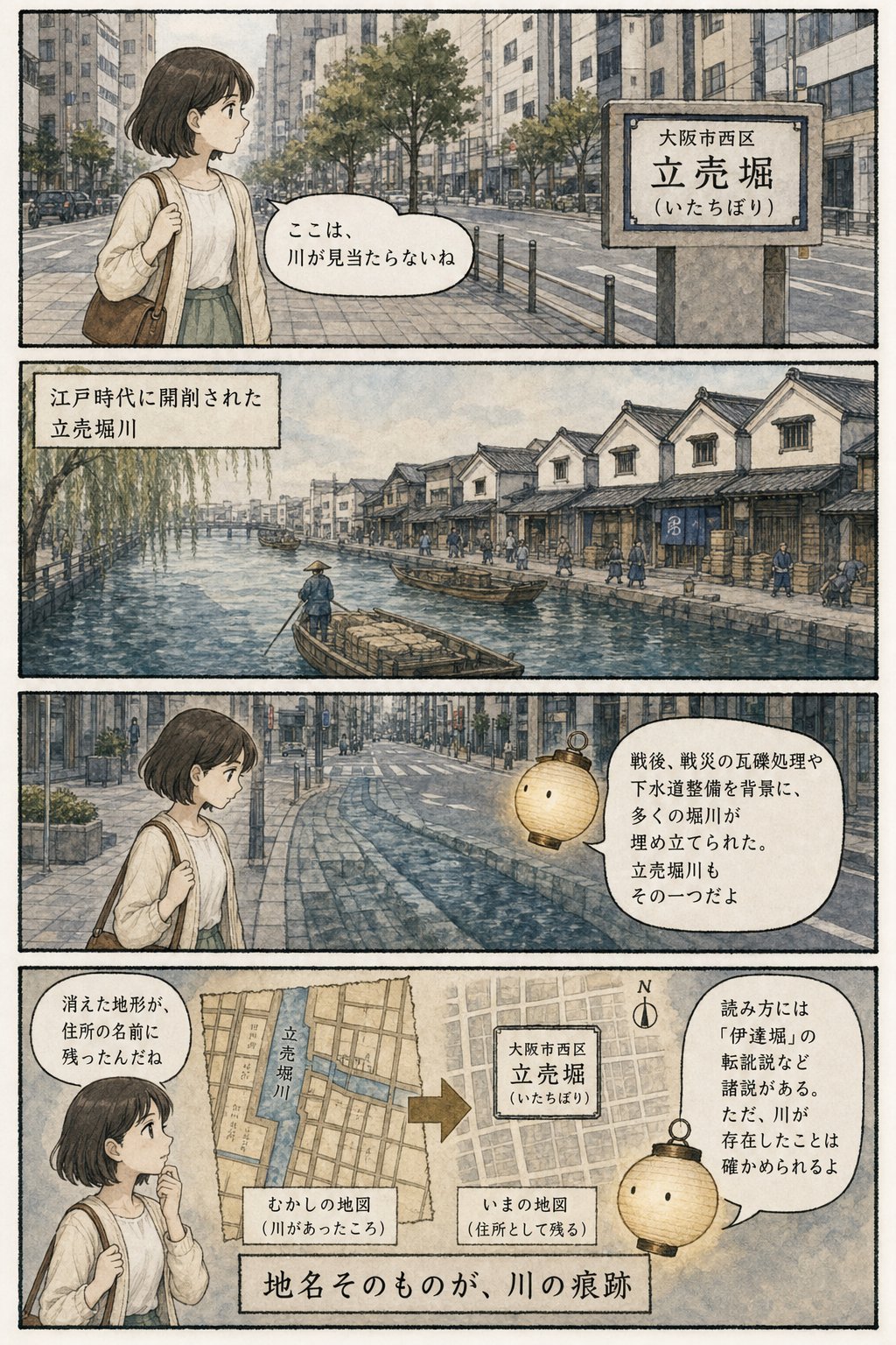 大阪の難読地名の由来 — 喜連瓜破・放出・杭全は何の痕跡か まんが解説 5ページ目