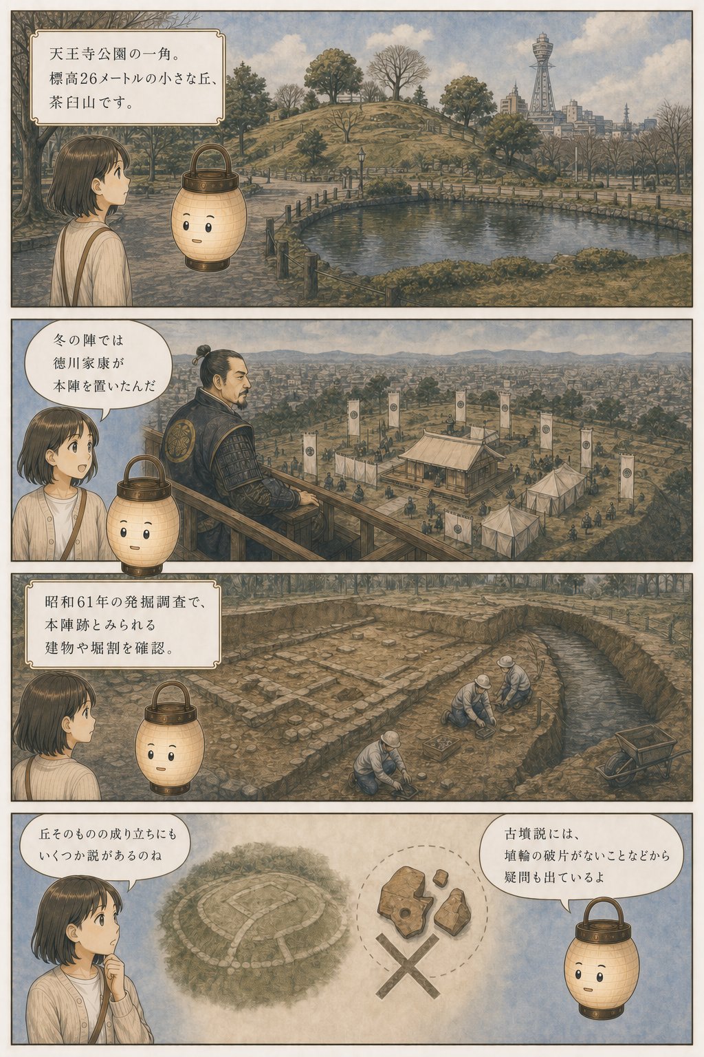 大坂の陣の痕跡を歩く — 真田丸・抜け穴・茶臼山はいまどこに まんが解説 4ページ目