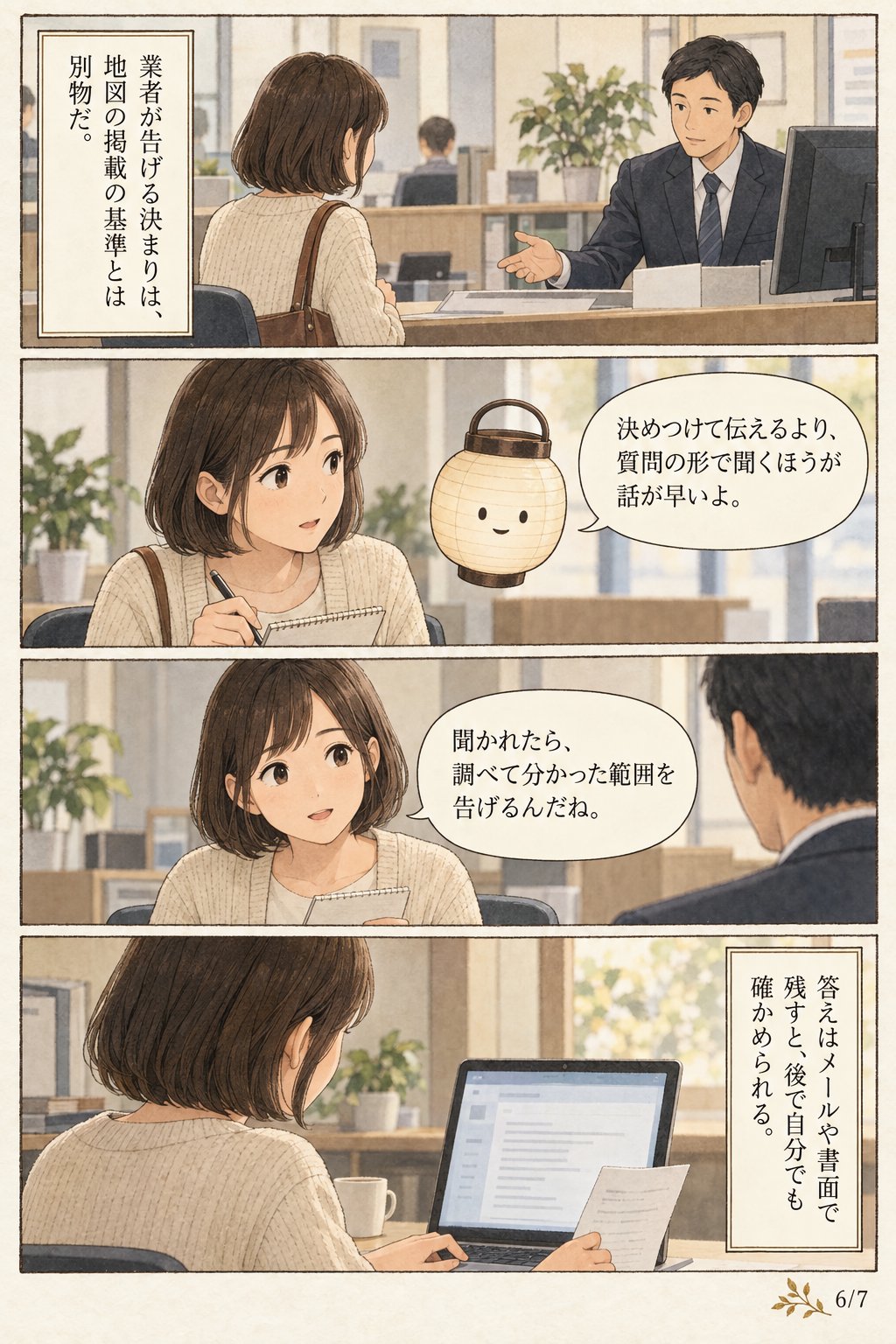 大島てるをスマホで見る方法|炎マークの読み方と確認するときの注意点 まんが解説 6ページ目