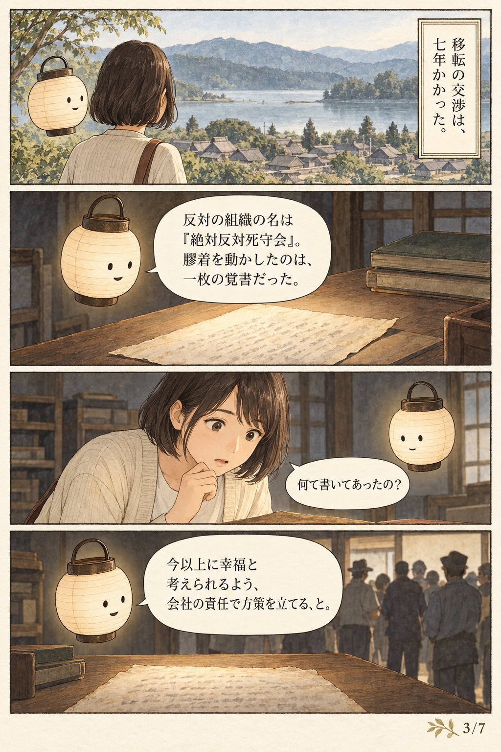 御母衣ダムに沈んだ荘川村の集落 — 湖畔へ移された荘川桜の記録 まんが解説 3ページ目