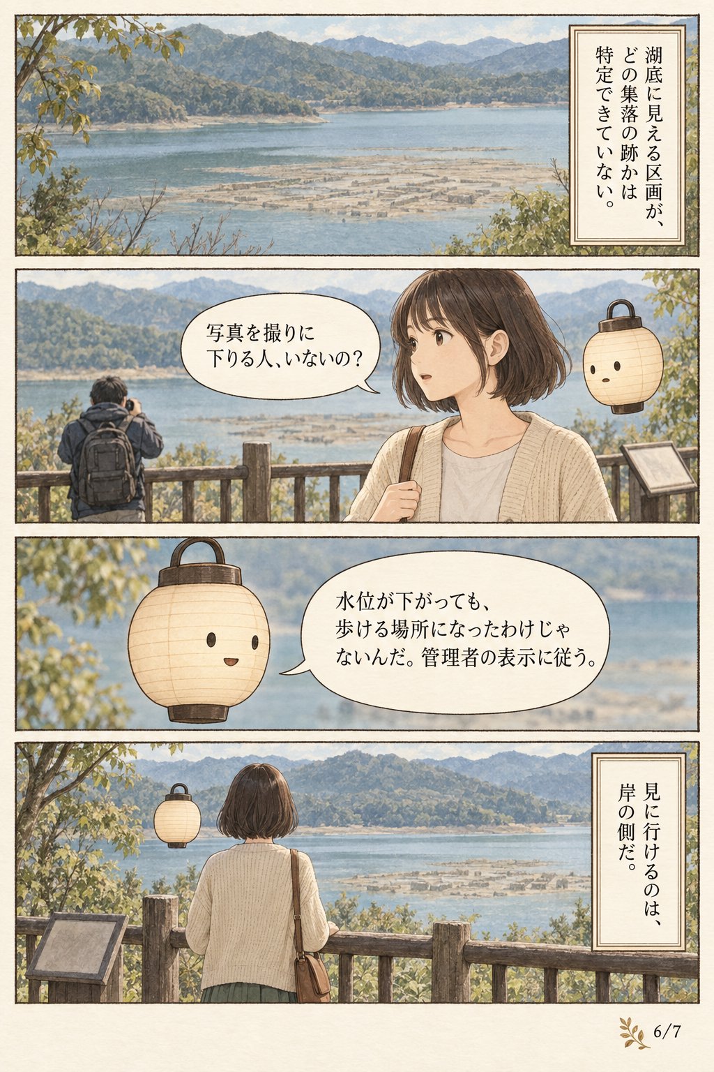 御母衣ダムに沈んだ荘川村の集落 — 湖畔へ移された荘川桜の記録 まんが解説 6ページ目