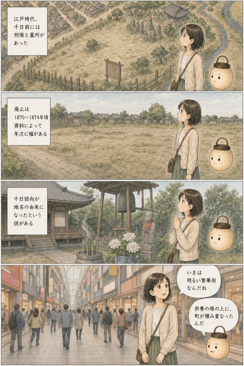 処刑場跡地とは — なぜ街道沿いに置かれたのか【大阪・千日前ほか】 まんが解説 5ページ目