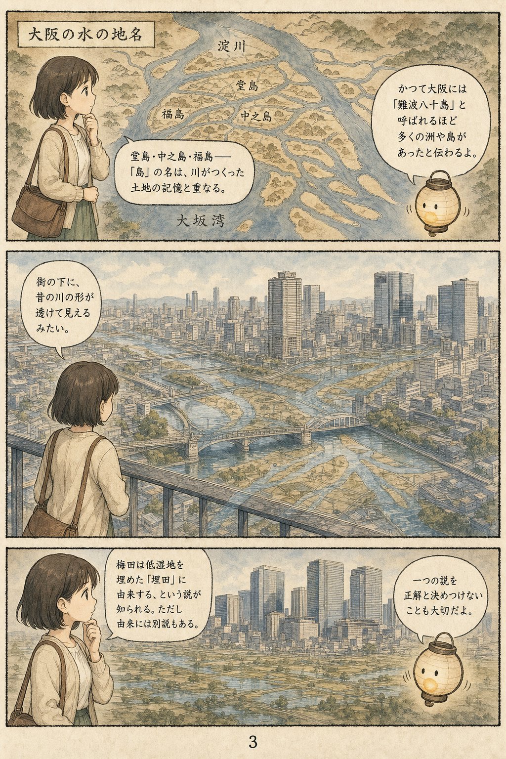 水害と地名の関係 - 「さんずい」地名は本当に危険か まんが解説 3ページ目