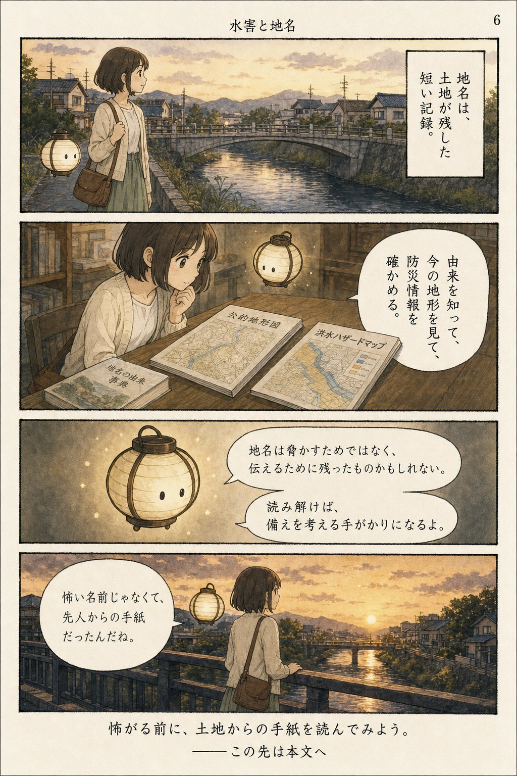 水害と地名の関係 - 「さんずい」地名は本当に危険か まんが解説 6ページ目