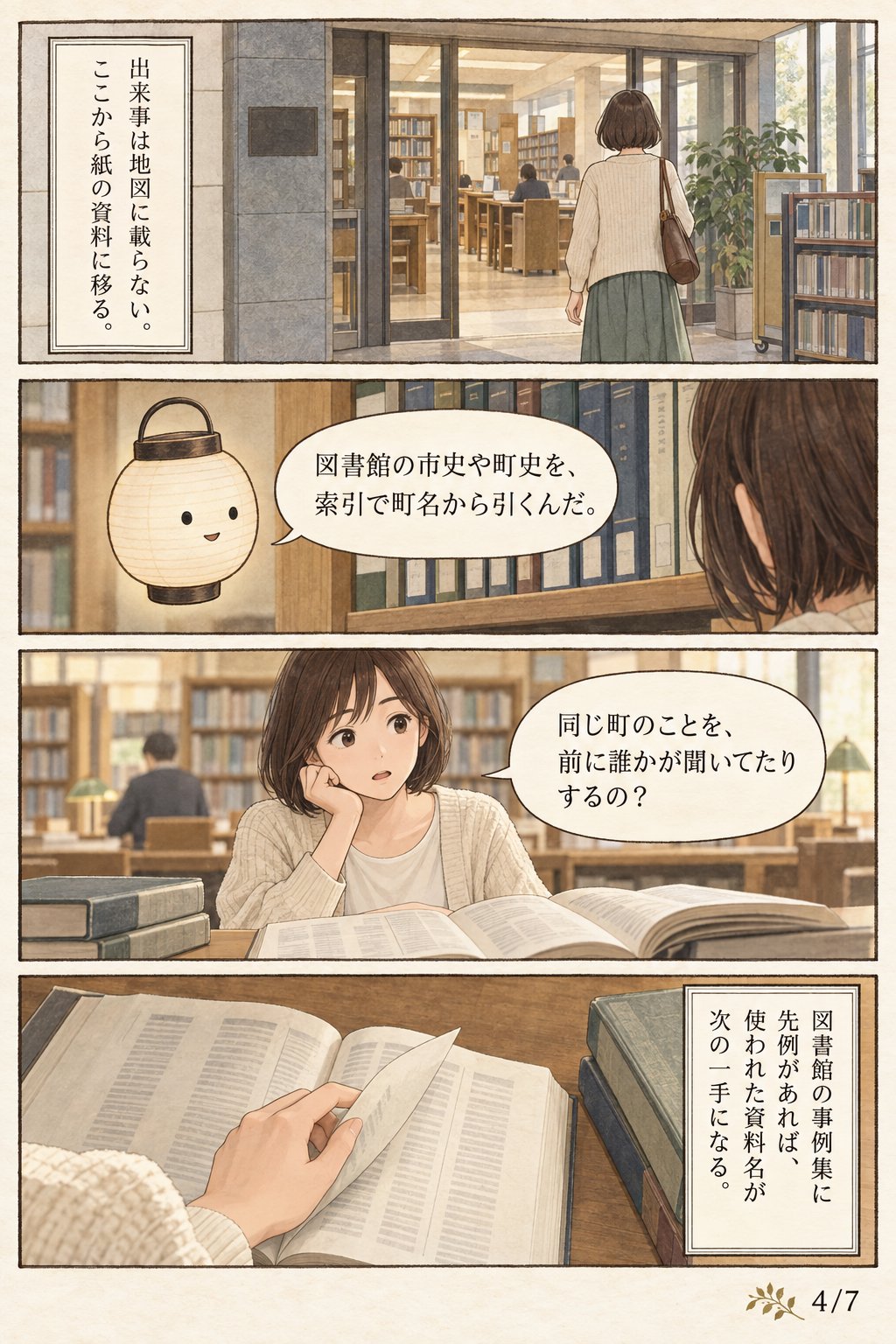 土地に昔何があったか調べる方法 — 無料の地図と資料で住所から過去をたどる まんが解説 4ページ目