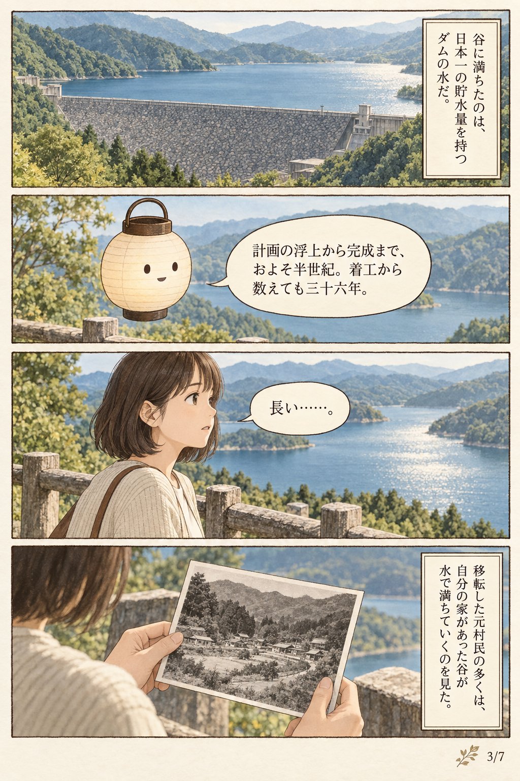 徳山ダムで離村した徳山村はいま — 湖底に残る7集落の跡と門入 まんが解説 3ページ目