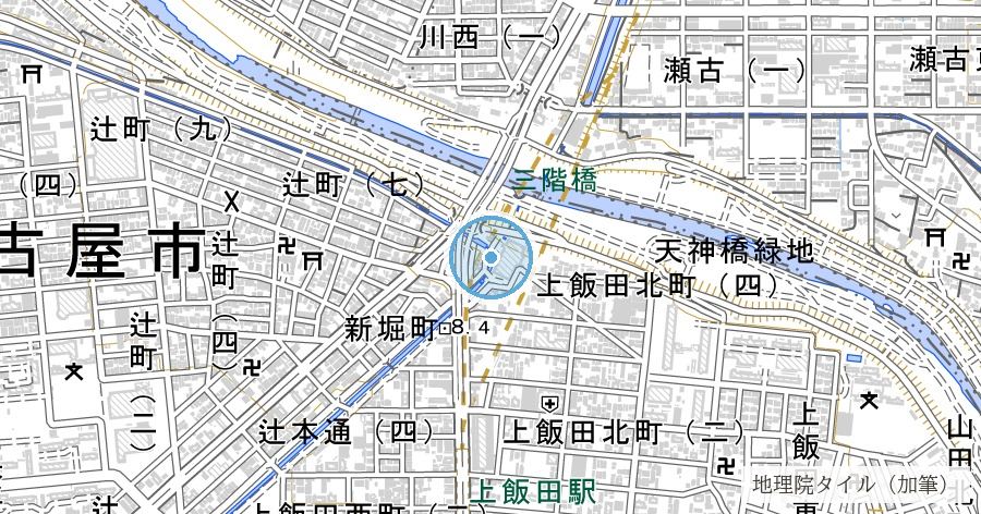 黒川樋門（くろかわひもん）の位置を示す地図