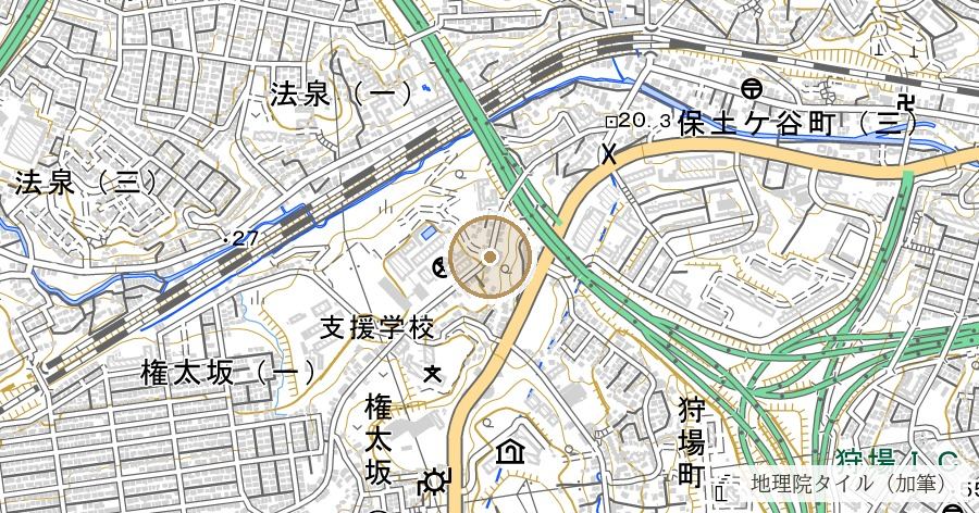 権太坂（駅伝の坂とは別にある旧東海道の難所）の位置を示す地図