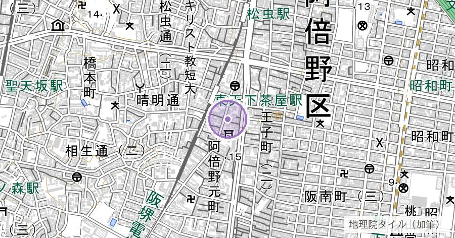 安倍晴明神社（晴明生誕伝承地と誕生地の碑）の位置を示す地図