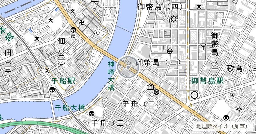 第4回大阪大空襲の被災域(西淀川・天王寺・生野ほか市街周辺部)の位置を示す地図
